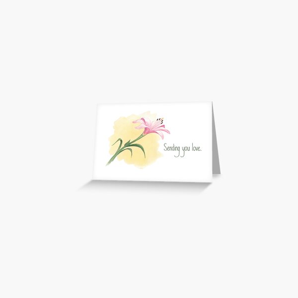 The Last Lily to Bloom (with text) Greeting Card