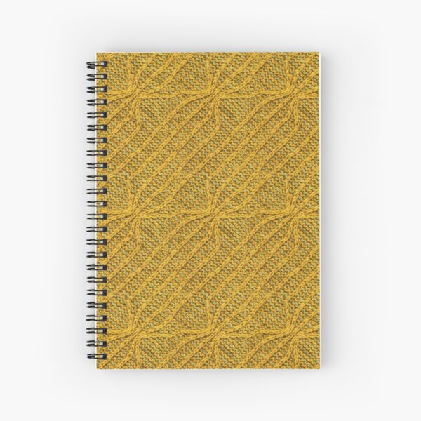 Yellow Lines Knit Spiral Notebook