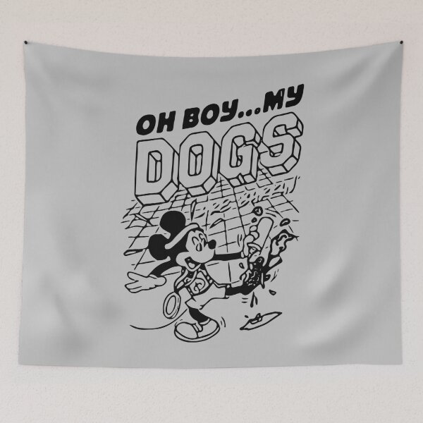 Item preview, Oh boy my dogs are barking | black and white | designed and sold by Sarvgya Verma.