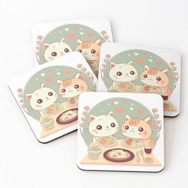 Item preview, Romantic cat dinner designed and sold by gitarus.