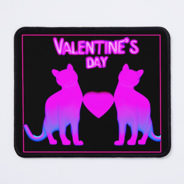 Item preview, "My Cat is My Valentine: A Neon Celebration of Feline Love" designed and sold by Custom Crest.