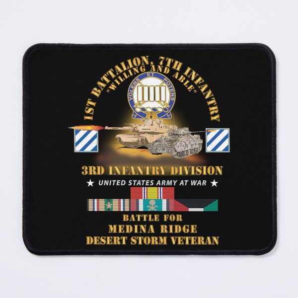 Item preview, Army - 1st Battalion, 7th Infantry - 3rd ID - Battle Medina Ridge w M1 - M2 - Desert Storm Veteran X 300 designed and sold by Military Insignia Products.