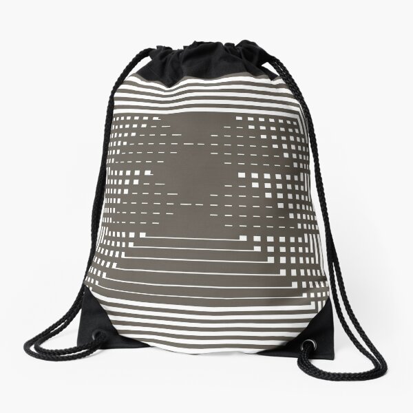 Gray Squares #GraySquares #Gray #Squares Drawstring Bag
