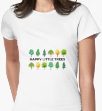 Camiseta entallada para mujer Happy Little Trees