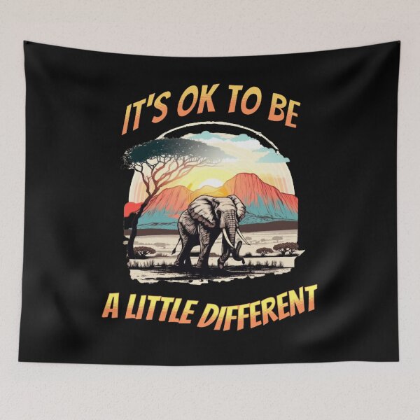 Item preview, it's ok to be a little different elephant designed and sold by Cr4ftyCreations.