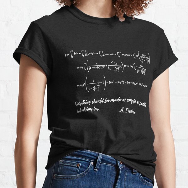 Théorie d'Einstein de la formule de relativité générale T-shirt classique