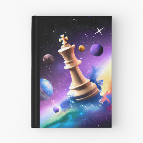 Item preview, Illuminated Monarch: An Art Piece of a Colorful Chess King Amidst the Stars designed and sold by arcanemuse.
