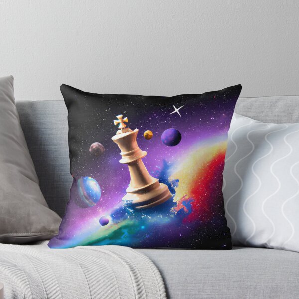 Item preview, Illuminated Monarch: An Art Piece of a Colorful Chess King Amidst the Stars designed and sold by arcanemuse.
