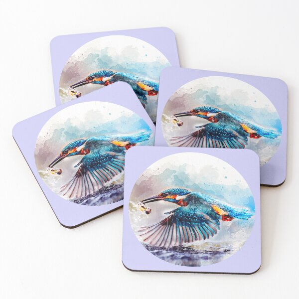 Item preview, watercolor Kingfisher designed and sold by Deco-Design.