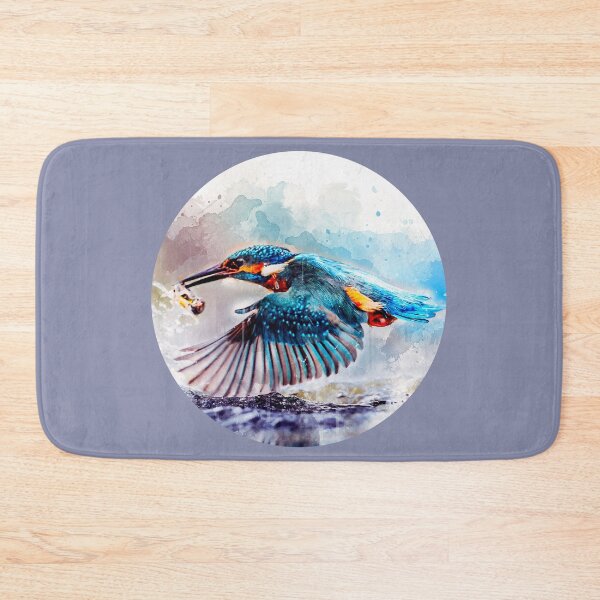 Item preview, watercolor Kingfisher designed and sold by Deco-Design.