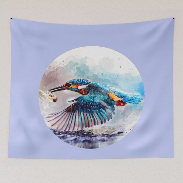 Item preview, watercolor Kingfisher designed and sold by Deco-Design.