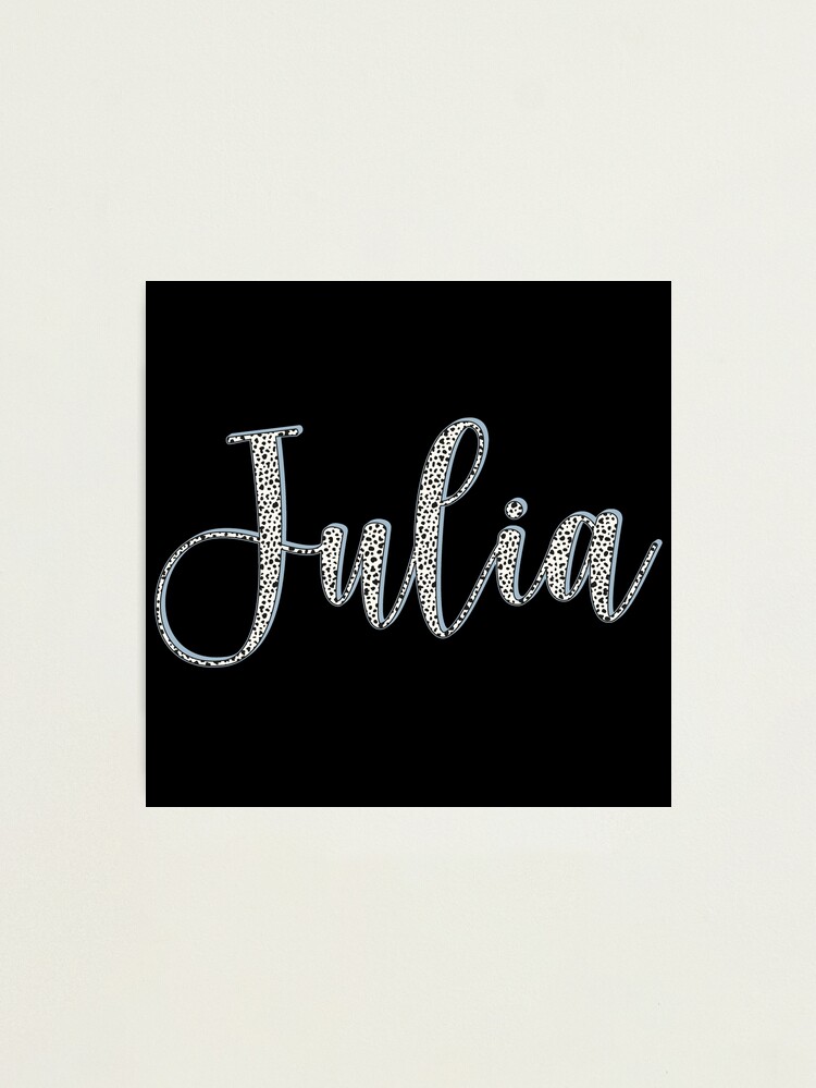 Julia name, Dalmatian pattern Julia first name Sticker for Sale