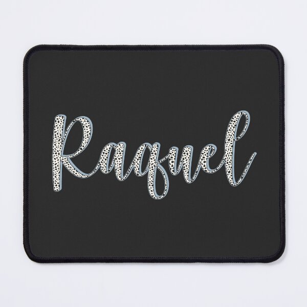 Item preview, Raquel name, Dalmatian pattern Raquel first name designed and sold by Danylo Mikhnievych.