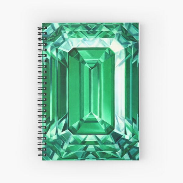 Item preview, Emerald Gemstone Painting. Gem Print. Handpainted Crystal Art designed and sold by AmberSunArt.