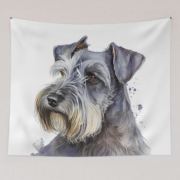 Artikelvorschau, Watercolor Painting of Cesky Terrier Small Dog Breed entworfen und verkauft von Nalaxation.