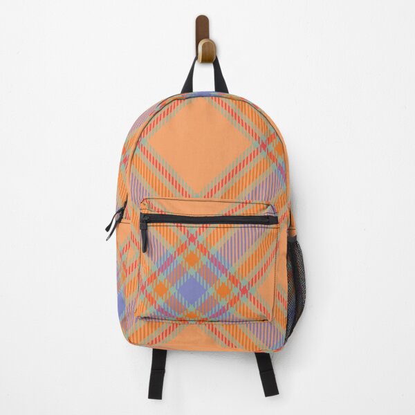Item preview, Vintage 70'S plaid orange lightpurple lightgreen khaki background designed and sold by UnaWu533.