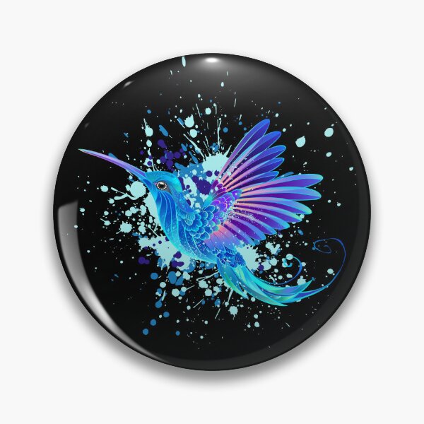 Item preview, Blue hummingbird flying in concept art. designed and sold by P-De-Design.