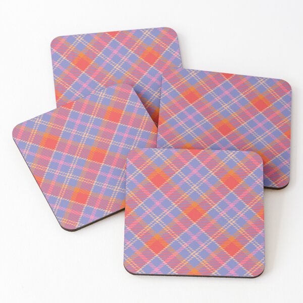 Item preview, Vintage 70'S plaid lightpurple orange khaki pink background designed and sold by UnaWu533.