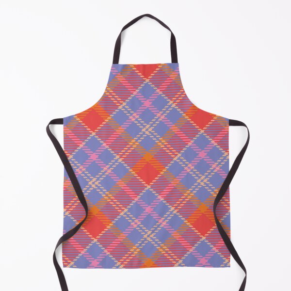 Item preview, Vintage 70'S plaid lightpurple orange khaki pink background designed and sold by UnaWu533.