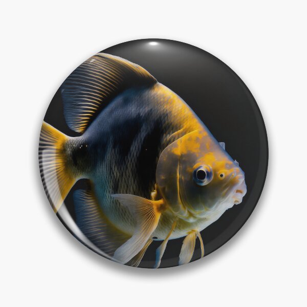 Aperçu de l'œuvre Poisson ange majestueux sur fond noir créée et vendue par LightInTheDark.