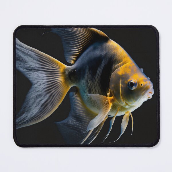Aperçu de l'œuvre Poisson ange majestueux sur fond noir créée et vendue par LightInTheDark.
