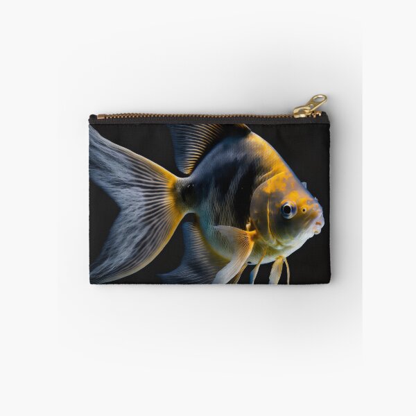 Aperçu de l'œuvre Poisson ange majestueux sur fond noir créée et vendue par LightInTheDark.