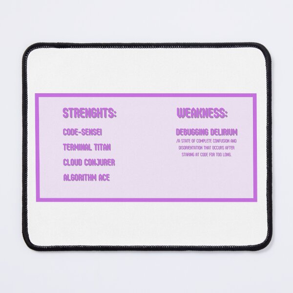 Item preview, Software Engineer strenghts and weakness | Digital text art | Purple design designed and sold by egilsee.