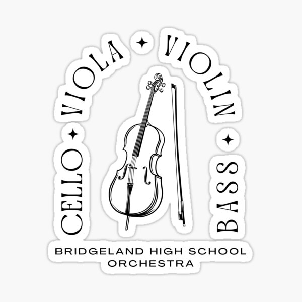 Bridgeland Orchestra Vintage Arch (Black Text) Sticker