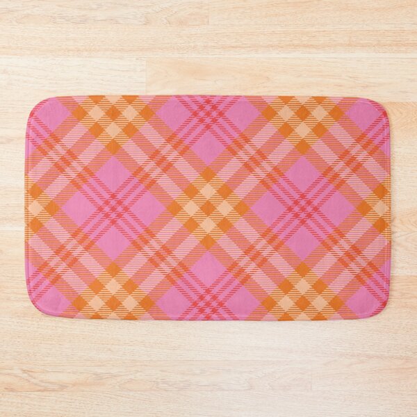 Item preview, Vintage 70'S plaid pink orange coral nude background designed and sold by UnaWu533.