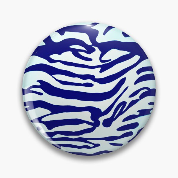 Item preview, Blue and White Abstract Zebra Print designed and sold by asurtiumgreen.