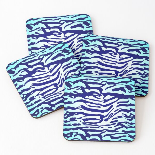 Item preview, Blue and White Abstract Zebra Print designed and sold by asurtiumgreen.