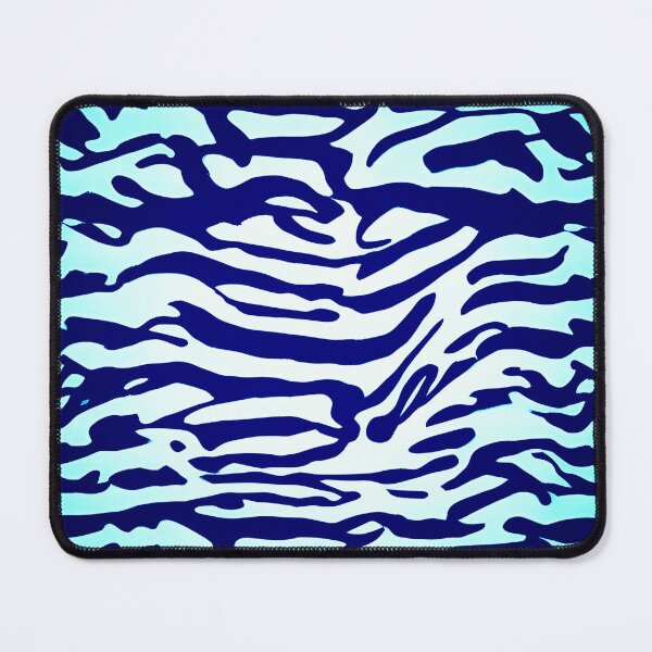 Item preview, Blue and White Abstract Zebra Print designed and sold by asurtiumgreen.