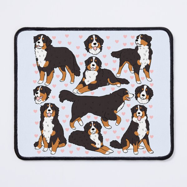 Item preview, Bernese Mountain Dog cute illustration pattern  designed and sold by Yarafantasyart.