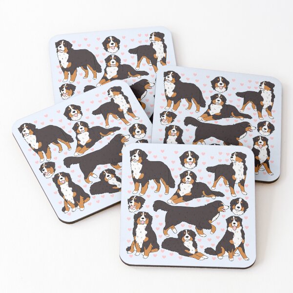 Item preview, Bernese Mountain Dog cute illustration pattern  designed and sold by Yarafantasyart.