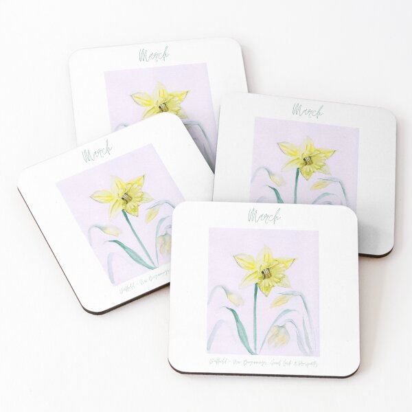 Item preview, March Birth Month Flower Watercolor designed and sold by Dearmoonstudio.