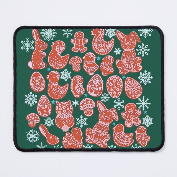 Item preview, Easter Cookies and Snowflakes Pattern (Green Version) designed and sold by Savi Singh.