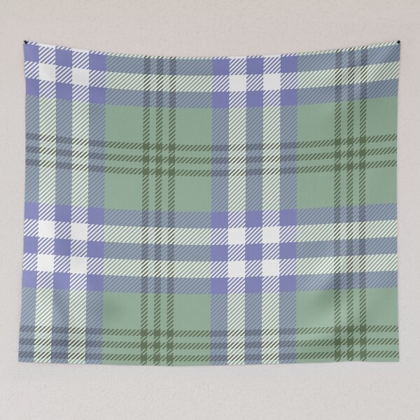 Aperçu de l'œuvre Vintage 70'S plaid light green light purple olive white background créée et vendue par UnaWu533.