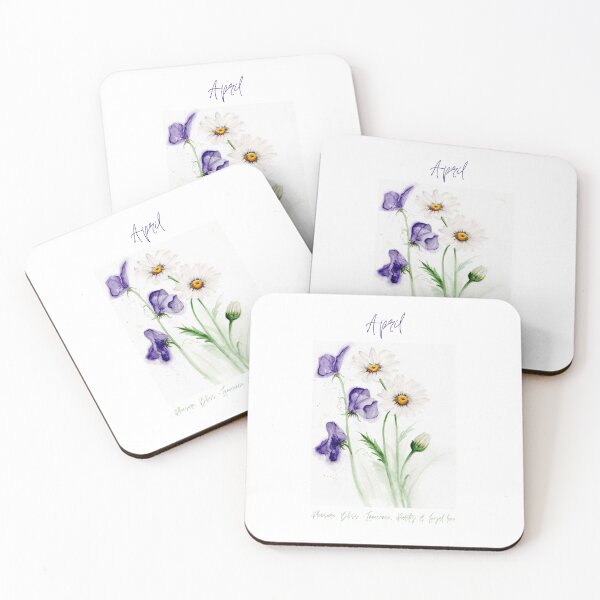 Item preview, April Birth Month Flower Watercolor  designed and sold by Dearmoonstudio.