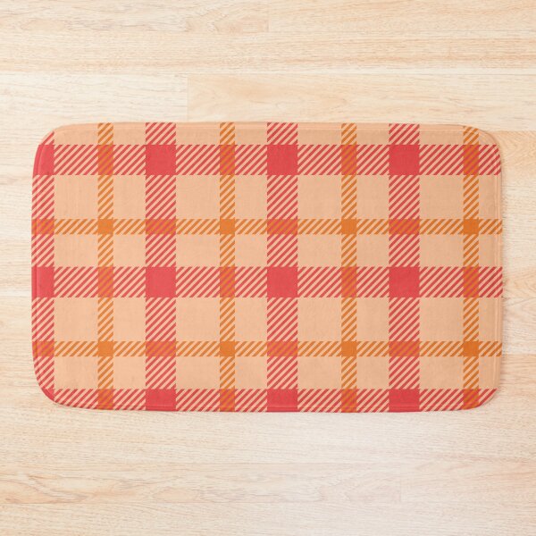 Item preview, Vintage 70'S plaid khaki coral orange background designed and sold by UnaWu533.