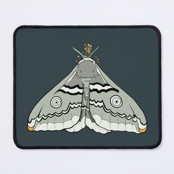 Item preview, Emperor moth with folded wings infected with cordyceps (green / orange) designed and sold by goatgeneration.