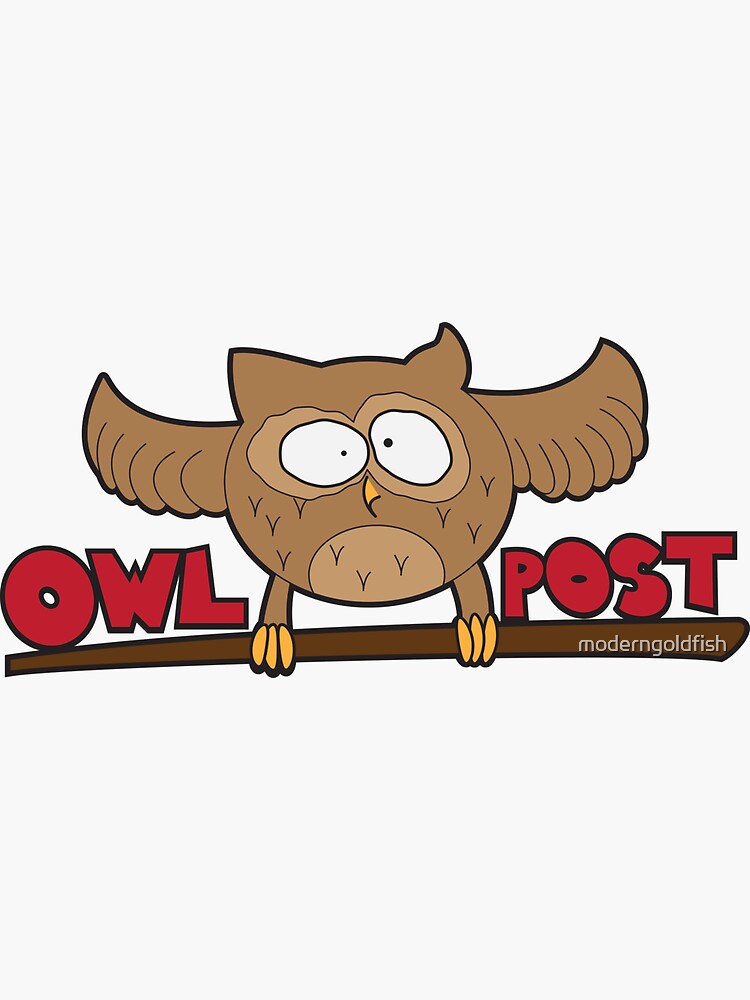 "OwL PoSt" Sticker by moderngoldfish Redbubble