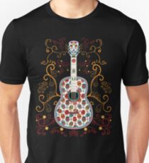 Sugar Skull Guitar T-shirt Slim Fit T-Shirt