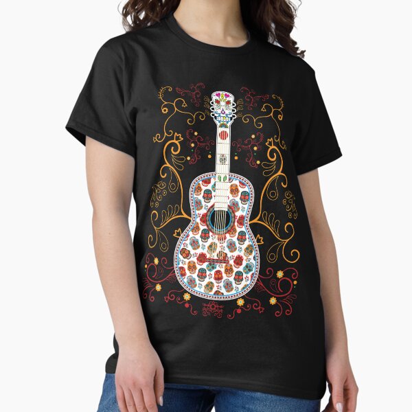 Item preview, Sugar Skull Guitar Art Design, Beautiful colorful guitar with sugar skulls pattern design designed and sold by maindeals.