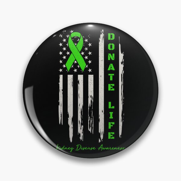 Item preview, Distressed Vintage Donate Life USA Flag Organ Kidney Donor Ribbon designed and sold by RosannaArt.