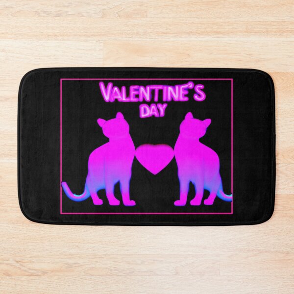 Item preview,  "My Cat is My Valentine: A Neon Celebration of Feline Love" designed and sold by Custom Crest.