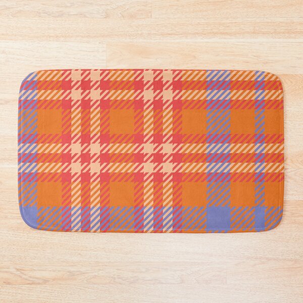 Item preview, Vintage 70'S plaid orange coral light purple nude background designed and sold by UnaWu533.