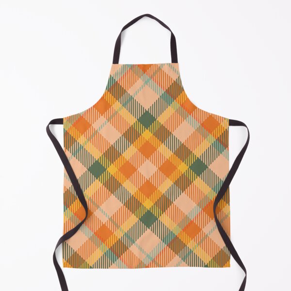 Item preview, Vintage 70'S plaid khaki orange olive light green background designed and sold by UnaWu533.