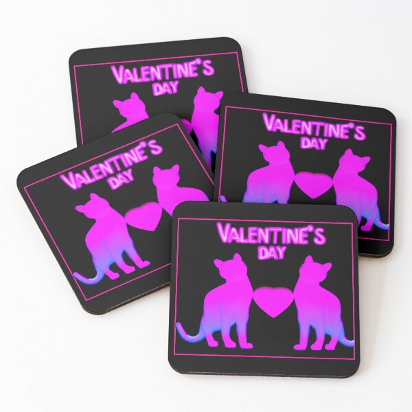 Item preview,  "My Cat is My Valentine: A Neon Celebration of Feline Love" designed and sold by Custom Crest.