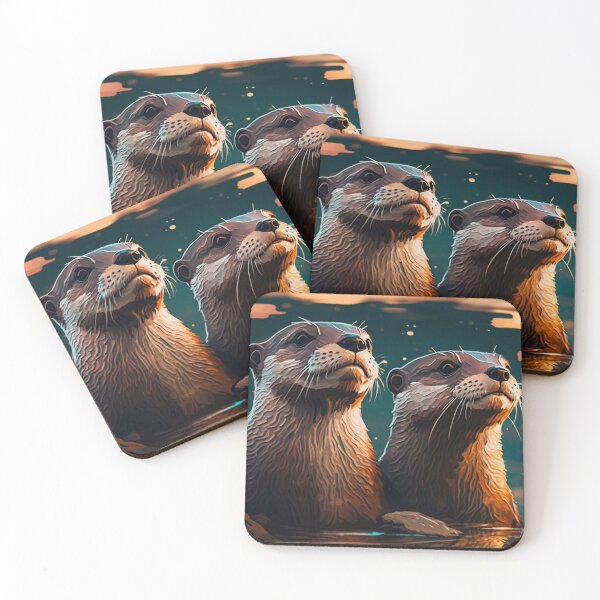 Item preview,  Otters Canvas Print designed and sold by Paintandgo.