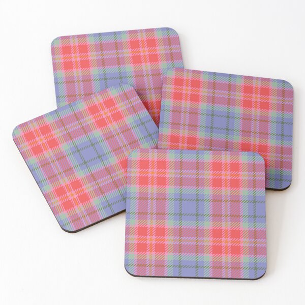 Item preview, Vintage 70'S plaid light purple coral olive lightgreen background designed and sold by UnaWu533.